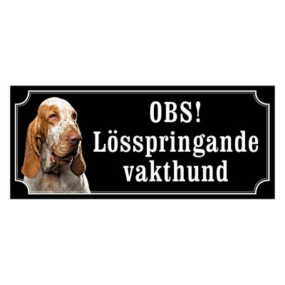 Bracco italiano gammaldags stil emaljskylt hund