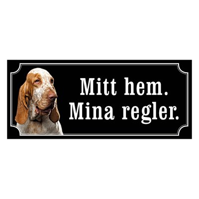 Bracco italiano gammaldags stil emaljskylt hund