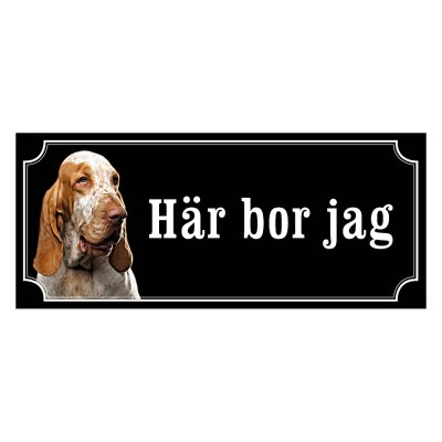 Bracco italiano gammaldags stil emaljskylt hund