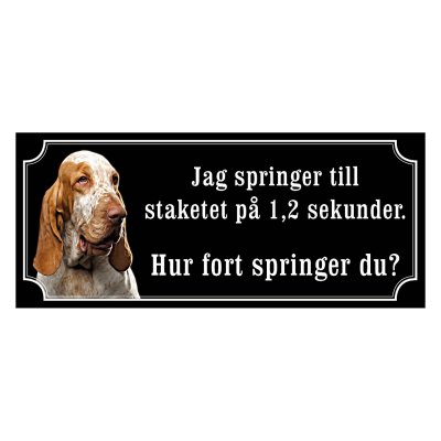 Bracco italiano gammaldags stil emaljskylt hund