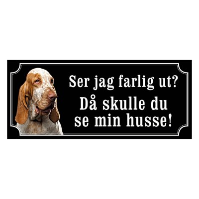 Bracco italiano gammaldags stil emaljskylt hund