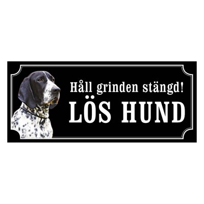 Braque d'auvergne gammaldags stil emaljskylt hund