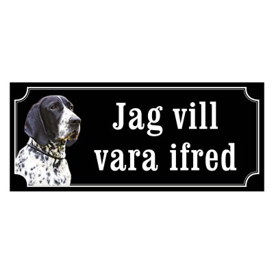 Braque d'auvergne gammaldags stil emaljskylt hund