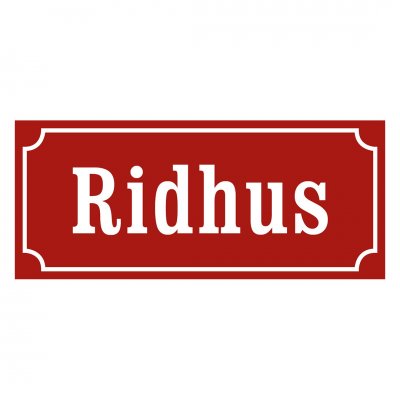 Skylt ridhus stall