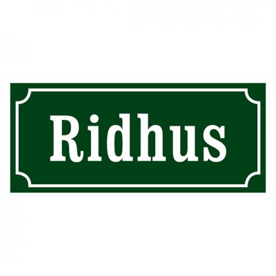Skylt ridhus stall
