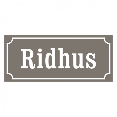 Skylt ridhus stall