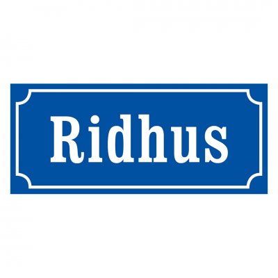 Skylt ridhus stall
