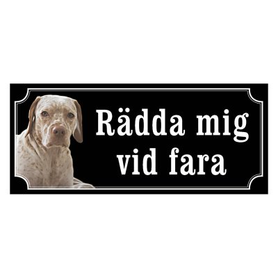 Braque de l’ariège gammaldags stil emaljskylt hund