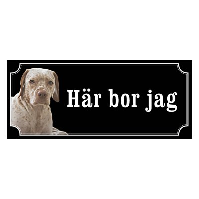 Braque de l’ariège gammaldags stil emaljskylt hund