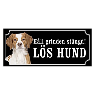 Breton gammaldags stil emaljskylt hund
