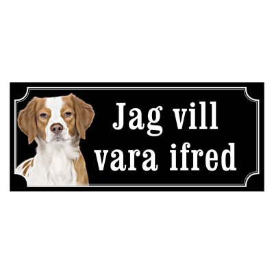 Breton gammaldags stil emaljskylt hund