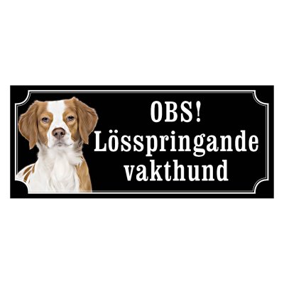 Breton gammaldags stil emaljskylt hund