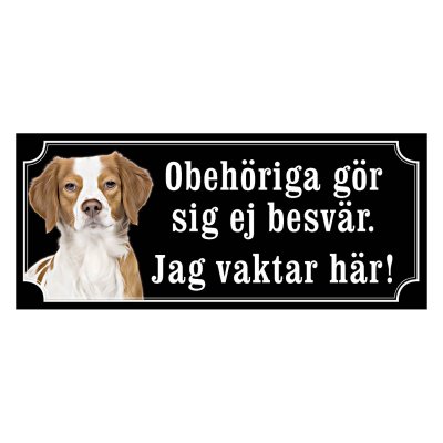 Breton gammaldags stil emaljskylt hund