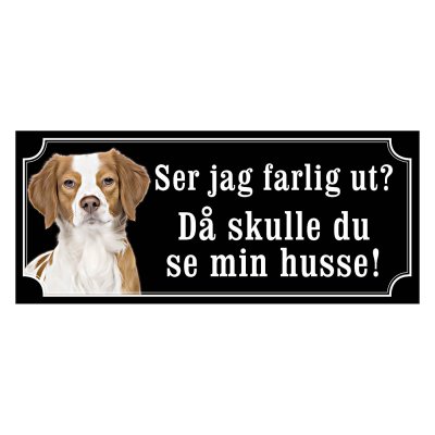 Breton gammaldags stil emaljskylt hund