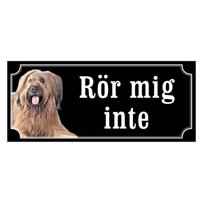 Briard gammaldags stil emaljskylt hund