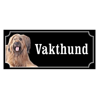Briard gammaldags stil emaljskylt hund