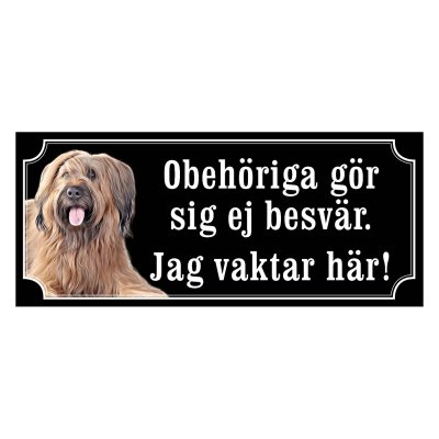 Briard gammaldags stil emaljskylt hund