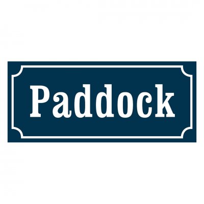 Skylt paddock stall