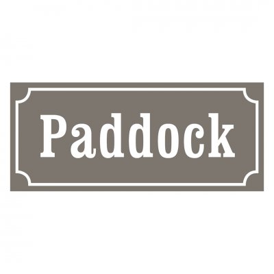 Skylt paddock stall