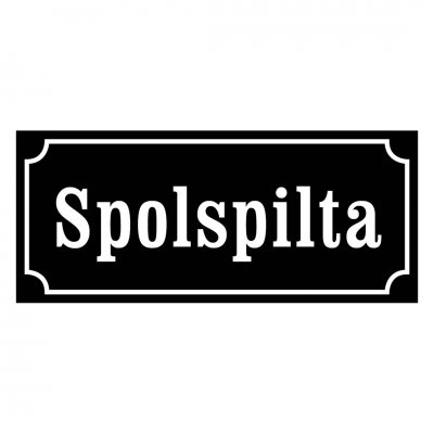 Skylt spolspilta, gammaldags stil