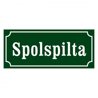 Skylt spolspilta, gammaldags stil