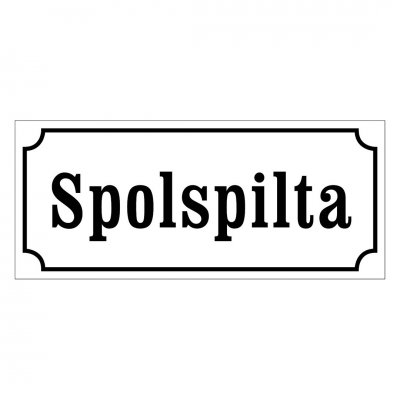 Skylt spolspilta, gammaldags stil