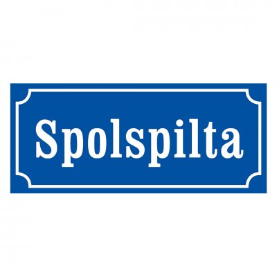 Skylt spolspilta, gammaldags stil