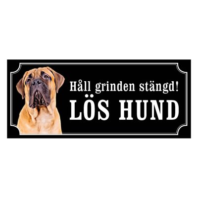 Bullmastiff gammaldags stil emaljskylt hund