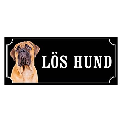 Bullmastiff gammaldags stil emaljskylt hund