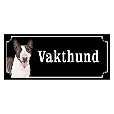 Bullterrier gammaldags stil emaljskylt hund