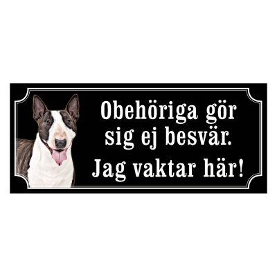 Bullterrier gammaldags stil emaljskylt hund