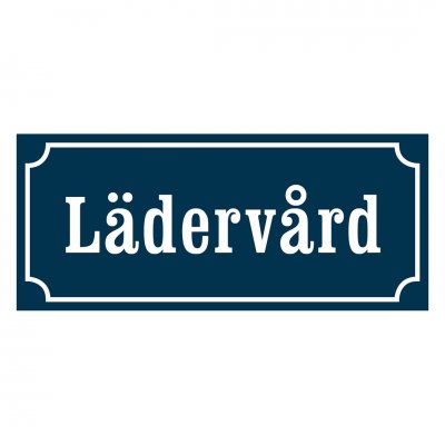 Lädervård, Skylt Lädervård, gammaldags stil