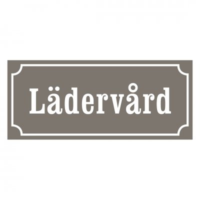 Lädervård, Skylt Lädervård, gammaldags stil