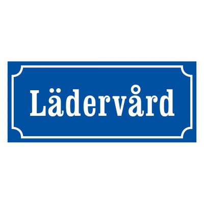 Lädervård, Skylt Lädervård, gammaldags stil