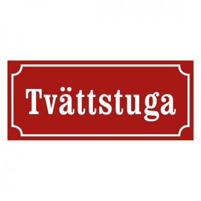 Skylt tvättstuga, gammaldags stil