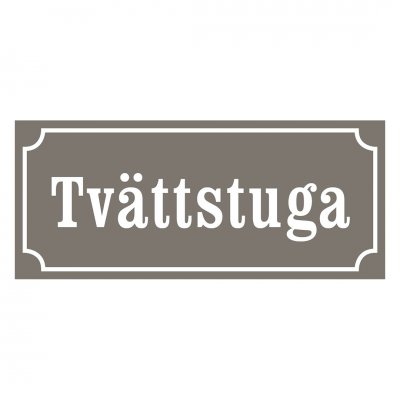 Skylt tvättstuga, gammaldags stil