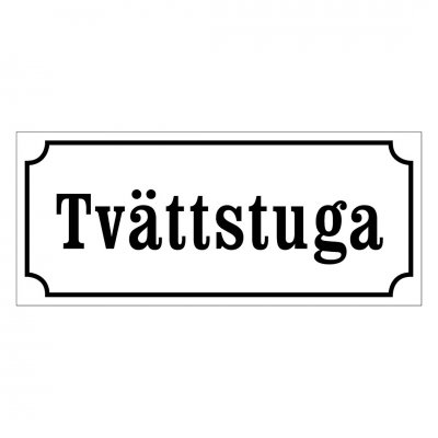 Skylt tvättstuga, gammaldags stil