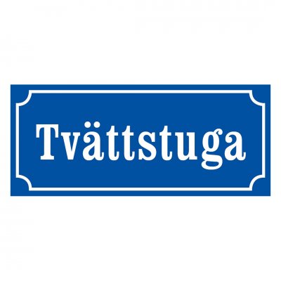 Skylt tvättstuga, gammaldags stil