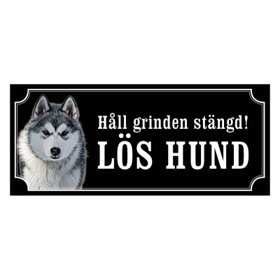 Canadian eskimo dog gammaldags stil emaljskylt hund