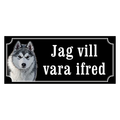 Canadian eskimo dog gammaldags stil emaljskylt hund