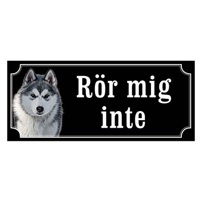 Canadian eskimo dog gammaldags stil emaljskylt hund