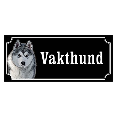 Canadian eskimo dog gammaldags stil emaljskylt hund