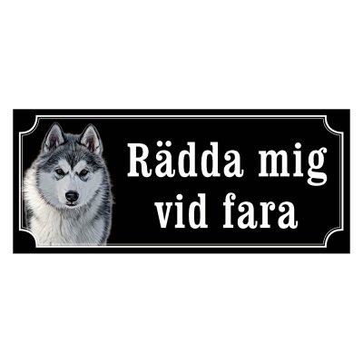 Canadian eskimo dog gammaldags stil emaljskylt hund