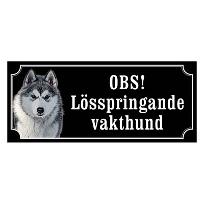 Canadian eskimo dog gammaldags stil emaljskylt hund