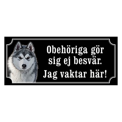 Canadian eskimo dog gammaldags stil emaljskylt hund