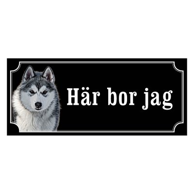 Canadian eskimo dog gammaldags stil emaljskylt hund