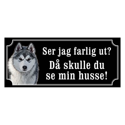 Canadian eskimo dog gammaldags stil emaljskylt hund