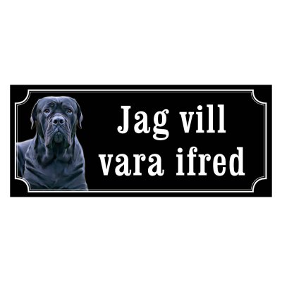 Cane corso gammaldags stil emaljskylt hund