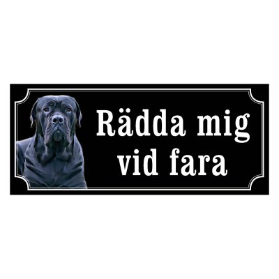 Cane corso gammaldags stil emaljskylt hund