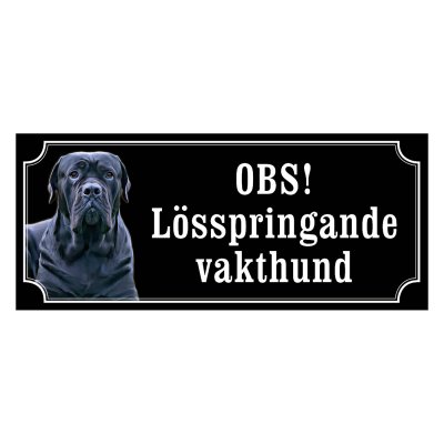 Cane corso gammaldags stil emaljskylt hund